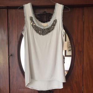 Carapace sleeveless blue/green top